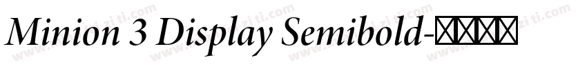 Minion 3 Display Semibold字体转换